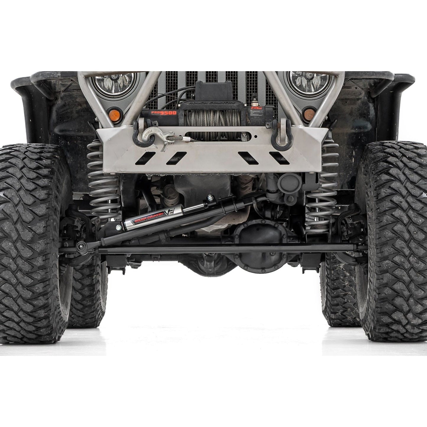 ROUGH COUNTRY | HD Steering Kit  V2 Stabilizer Combo  Jeep Cherokee XJ/Comanche MJ/Wrangler TJ | 10613V2