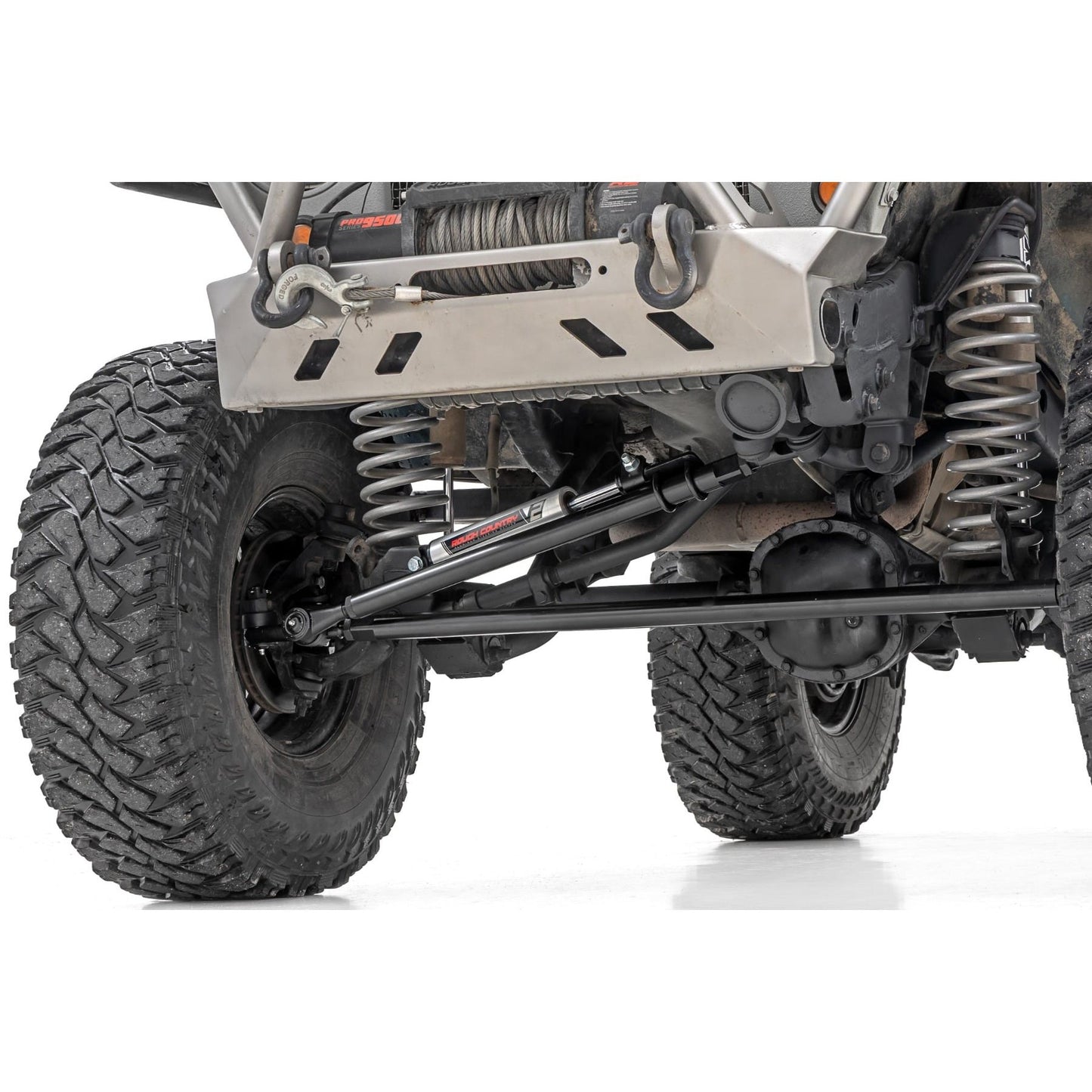 ROUGH COUNTRY | HD Steering Kit  V2 Stabilizer Combo  Jeep Cherokee XJ/Comanche MJ/Wrangler TJ | 10613V2
