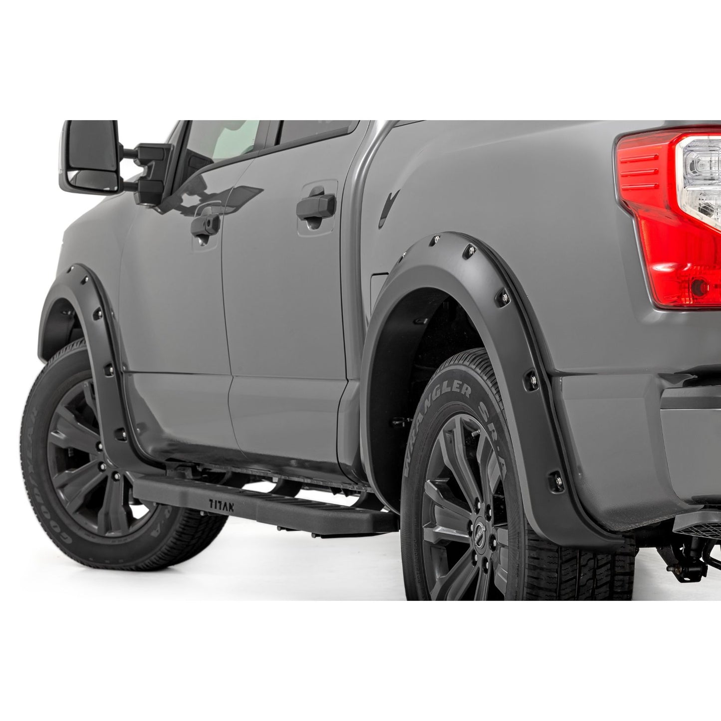 ROUGH COUNTRY Pocket Fender Flares | KH3 Super Black | Nissan Titan 2WD/4WD (2017-2024) | F-N101705A-KH3