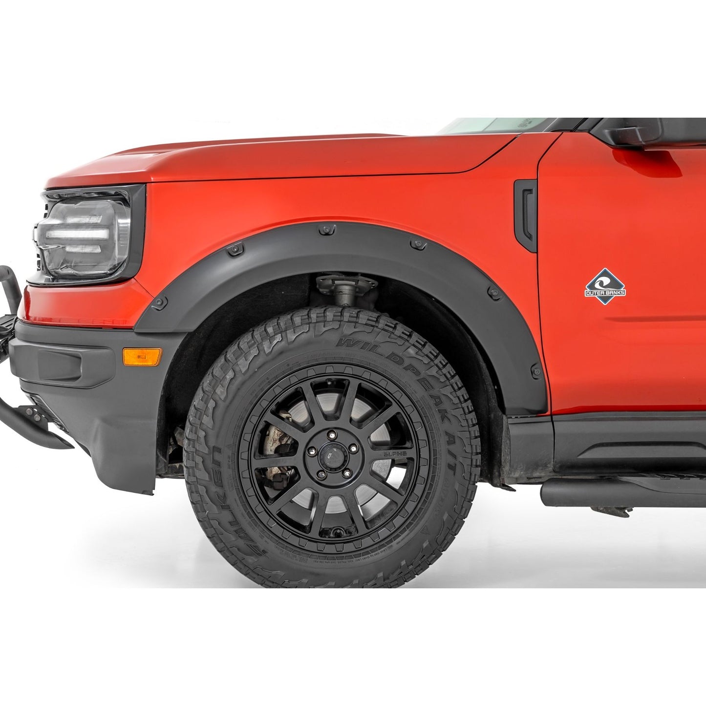 ROUGH COUNTRY Pocket Fender Flares | YZ Oxford White | Ford Bronco Sport 4WD (2021-2025) | F-F11612A-YZ