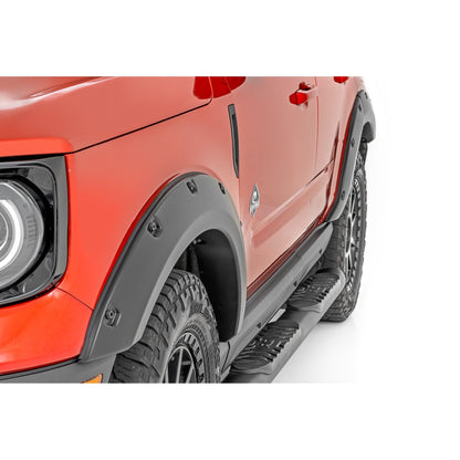 ROUGH COUNTRY Pocket Fender Flares | JS Iconic Silver | Ford Bronco Sport 4WD (2021-2025) | F-F11612A-JS