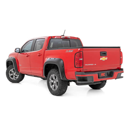 ROUGH COUNTRY Pocket Fender Flares | G9K Satin Steel | Chevy Colorado 2WD/4WD (2015-2022) | F-C11511A-G9K