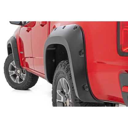 ROUGH COUNTRY Pocket Fender Flares | G9K Satin Steel | Chevy Colorado 2WD/4WD (2015-2022) | F-C11511A-G9K