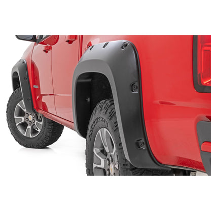 ROUGH COUNTRY Pocket Fender Flares | GBA Gloss Black | Chevy Colorado 2WD/4WD (2015-2022) | F-C11511A-GBA
