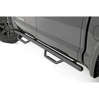 ROUGH COUNTRY Nerf Steps | Cab Length | CrewMax | 5'7" Bed | Toyota Tundra 2WD/4WD (07-21) | RCT0786CCB