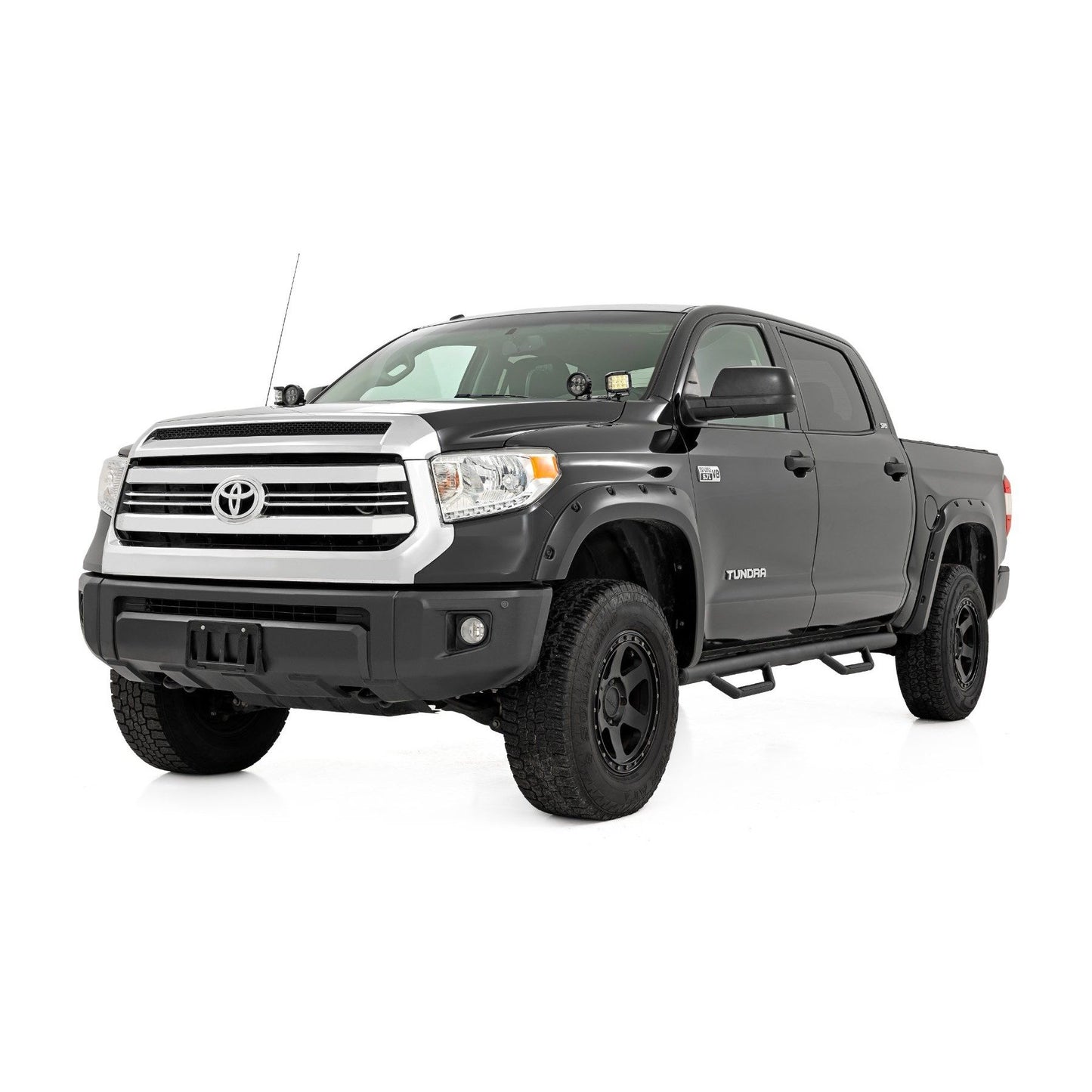 ROUGH COUNTRY Nerf Steps | Cab Length | CrewMax | 5'7" Bed | Toyota Tundra 2WD/4WD (07-21) | RCT0786CCB