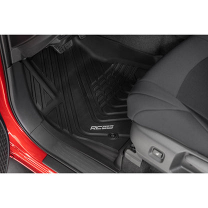 ROUGH COUNTRY Flex Fit Floor Mats | Front | Crew | Toyota Tacoma 2WD/4WD (2024-2025) | FF-7122