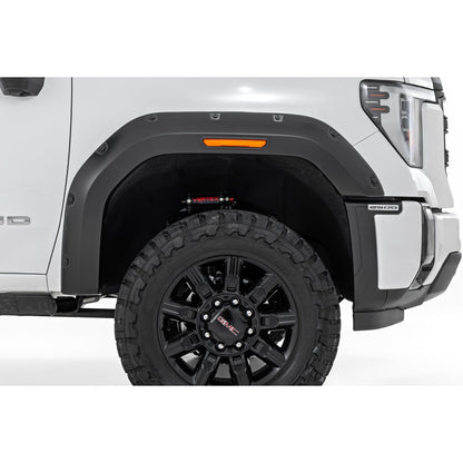 ROUGH COUNTRY | Pocket Fender Flares  GBD Aegean Stone  GMC Sierra 2500 HD/Sierra 3500 HD (20-26) | F-G12011A-GBD