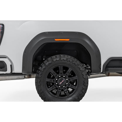 ROUGH COUNTRY | Pocket Fender Flares  GJV Riptide Blue  GMC Sierra 2500 HD/Sierra 3500 HD (20-26) | F-G12011A-GJV