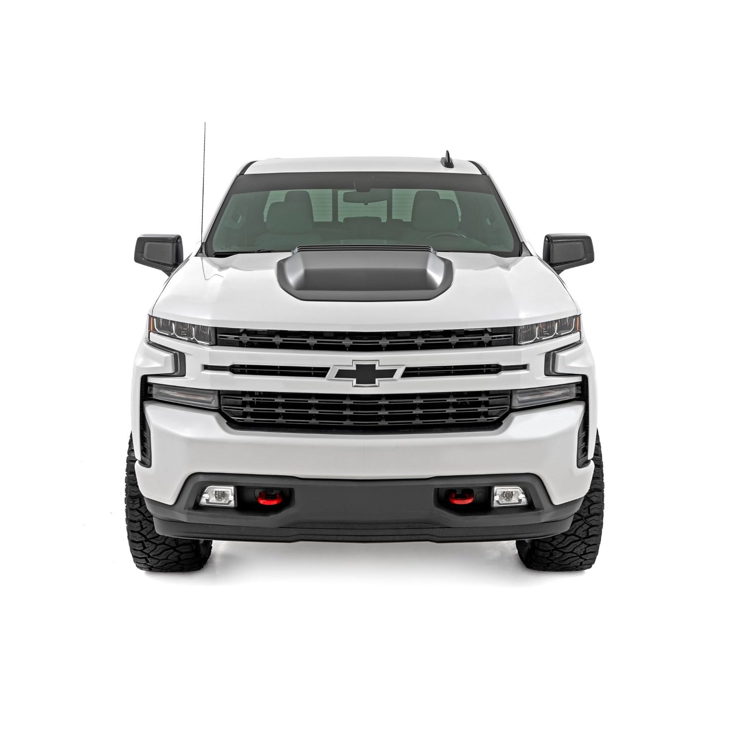 ROUGH COUNTRY Hood Scoop | GXG Tungsten | Chevy Silverado 1500 2WD/4WD (2019-2026 & Classic) | HS10010-GXG