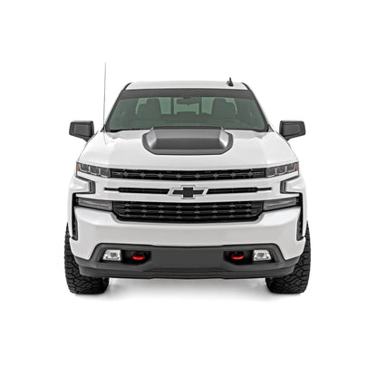 ROUGH COUNTRY Hood Scoop | GAN Silver Ice Metallic | Chevy Silverado 1500 2WD/4WD (2019-2026 & Classic) | HS10010-GAN