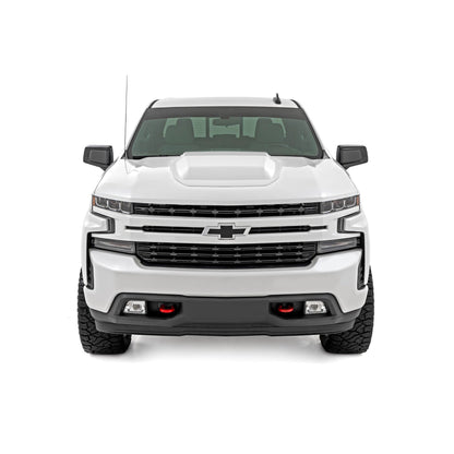 ROUGH COUNTRY Hood Scoop | GAZ Summit White | Chevy Silverado 1500 2WD/4WD (2019-2026 & Classic) | HS10010-GAZ