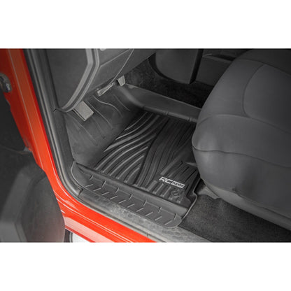 ROUGH COUNTRY Flex-Fit Floor Mats | FR & RR | Crew Cab | Ram 1500 2WD/4WD (2012-2018 & Classic) | FF-31213