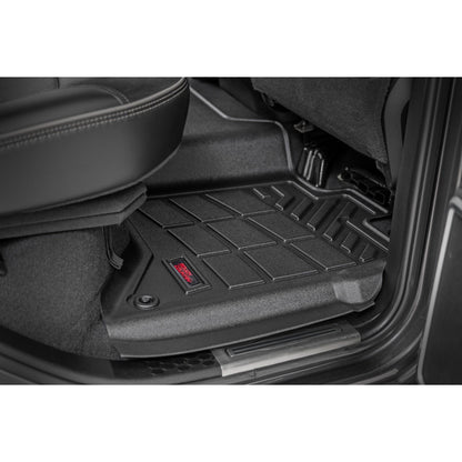 ROUGH COUNTRY Sure-Fit Floor Mats | Front & Rear | Crew | Ram 2500 (19-26)/3500 (19-25)  | SM31430