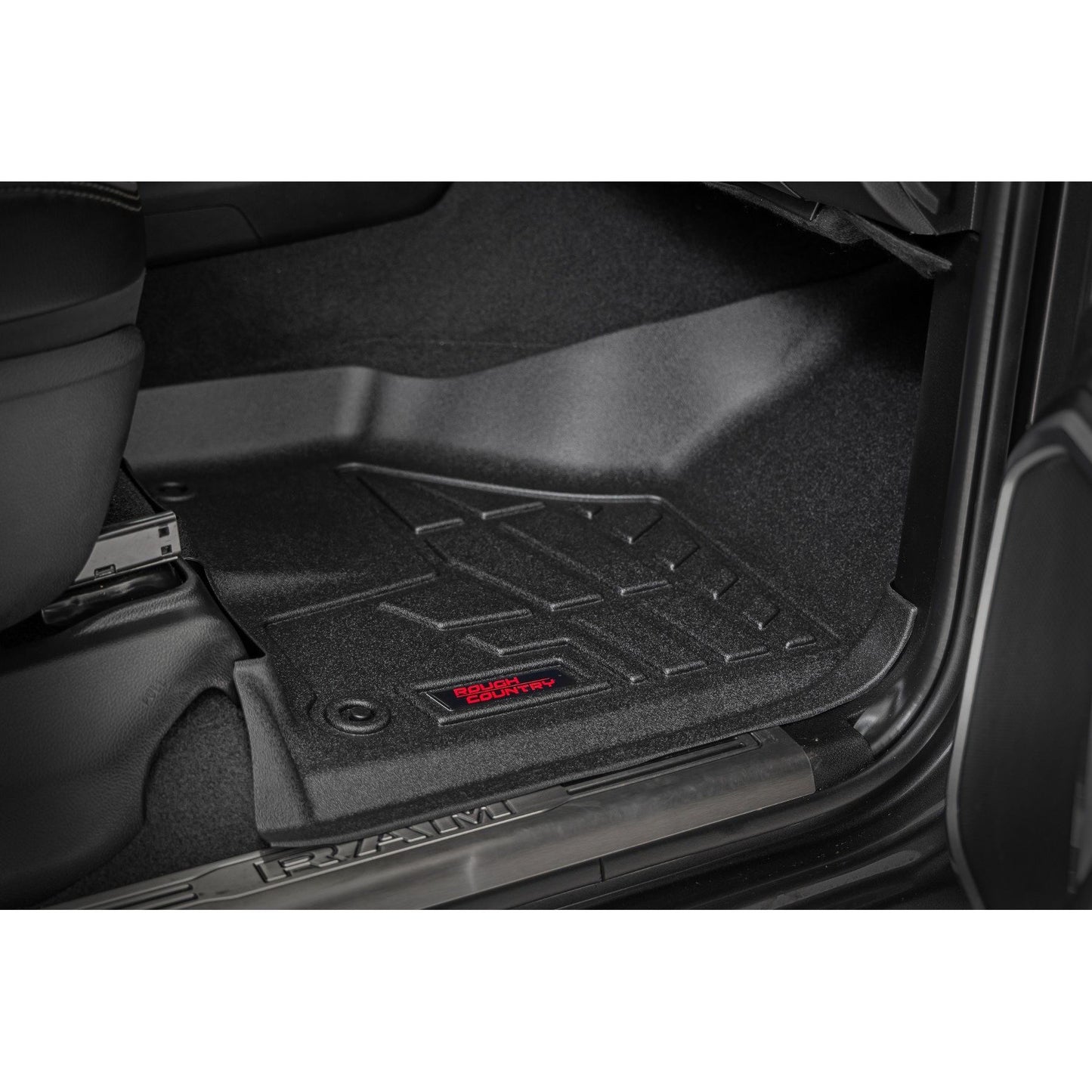 ROUGH COUNTRY Sure-Fit Floor Mats | Front & Rear | Crew | Ram 2500 (19-26)/3500 (19-25)  | SM31430