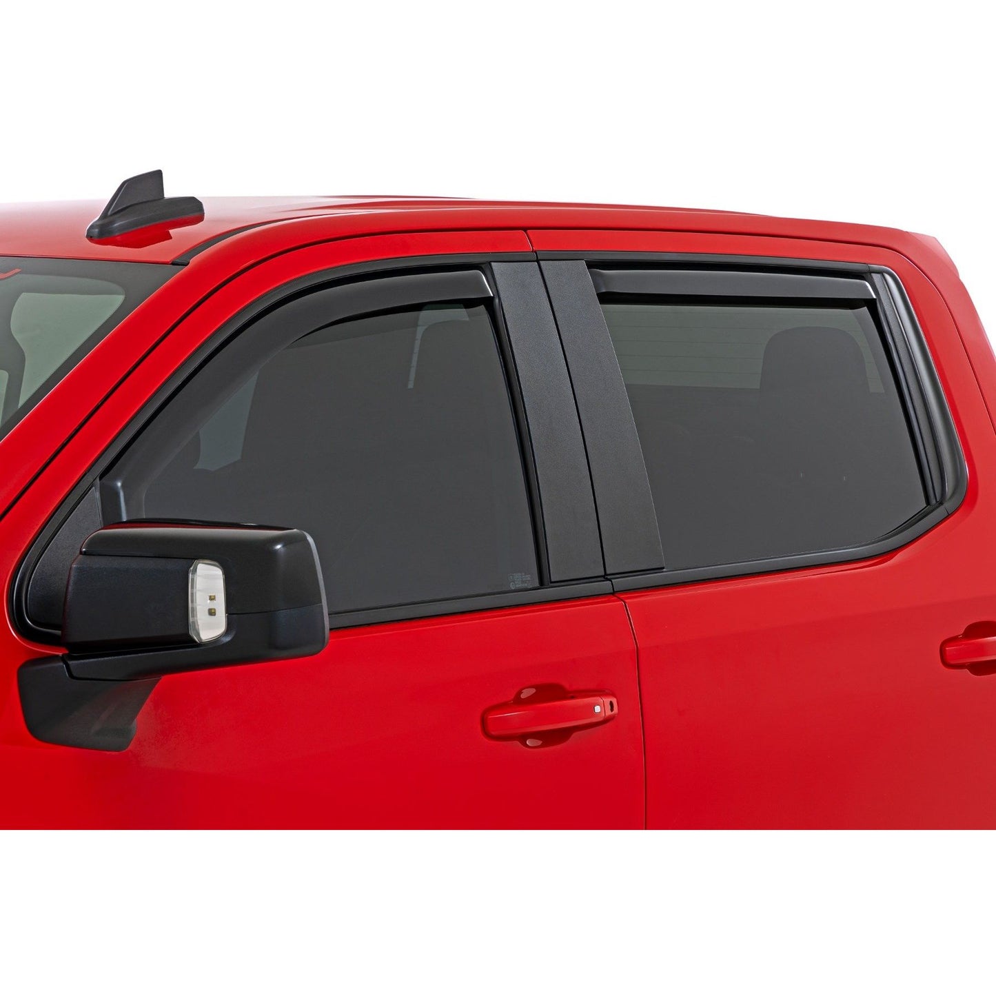 ROUGH COUNTRY Side Window Deflectors | In Channel Rain Guard | Chevy/GMC 1500/2500HD/3500HD (19-26 & Classic) | 811924