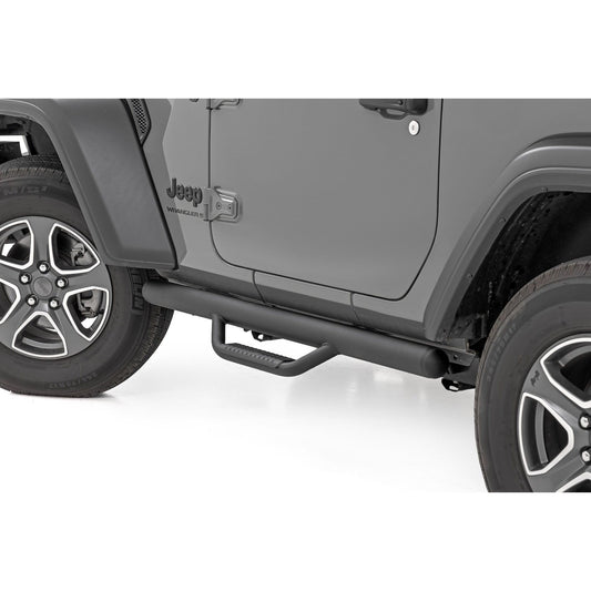 ROUGH COUNTRY Nerf Steps | Full Length | 2 Door | Jeep Wrangler JL 4WD (2018-2025) | RCJ1846B