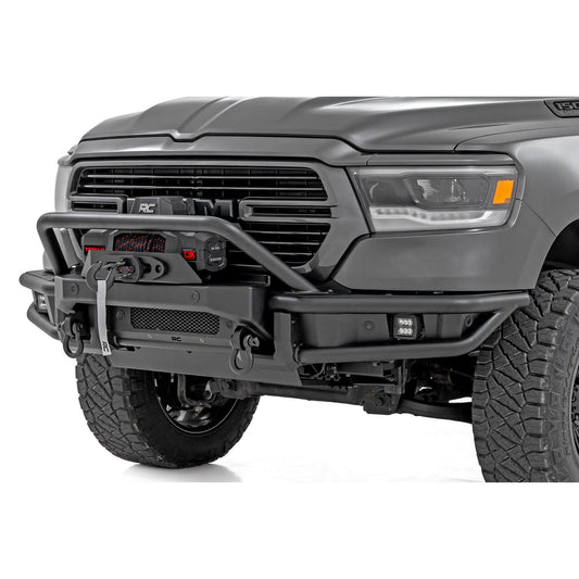 ROUGH COUNTRY Front Bumper | Tubular | Winch Mount | Ram 1500 2WD/4WD (2019-2024) | 51214W