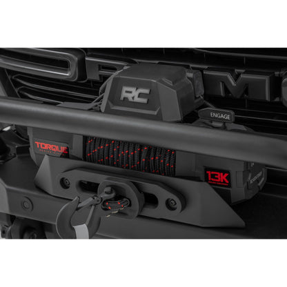 ROUGH COUNTRY Front Bumper | Tubular | Winch Mount | Ram 1500 2WD/4WD (2019-2024) | 51214W