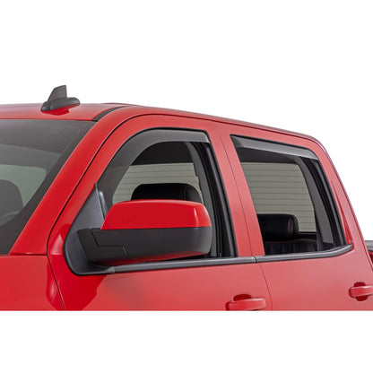 ROUGH COUNTRY Side Window Deflectors | In Channel Rain Guard | Chevy/GMC 1500/2500HD/3500HD 2WD/4WD | 811419