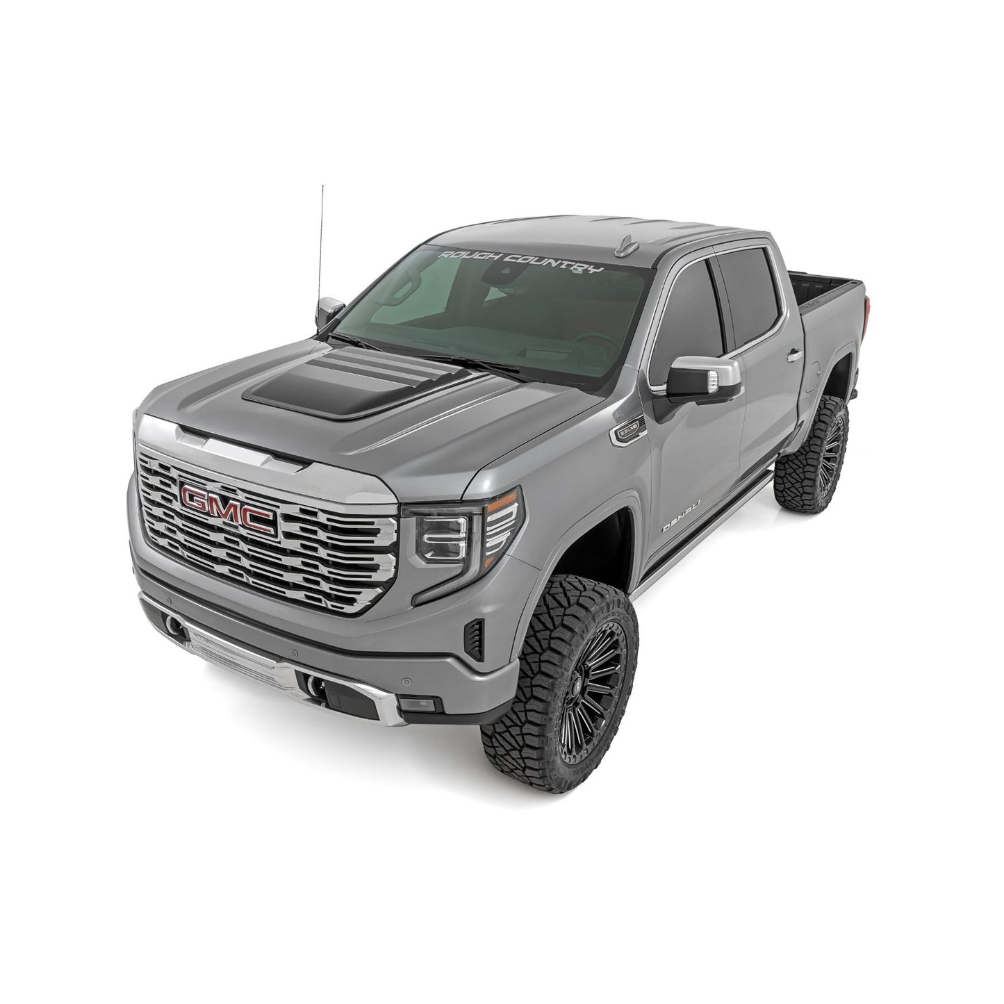 ROUGH COUNTRY Hood Scoop | GXD Sterling Grey Metallic | GMC Sierra 1500 2WD/4WD (2019-2026) | HS40010-GXD