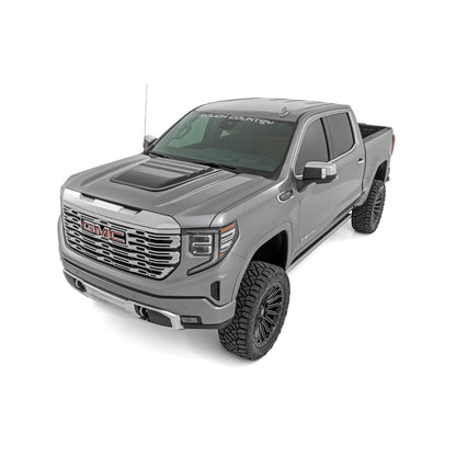 ROUGH COUNTRY Hood Scoop | GAN Silver Ice Metallic | GMC Sierra 1500 2WD/4WD (2019-2026) | HS40010-GAN