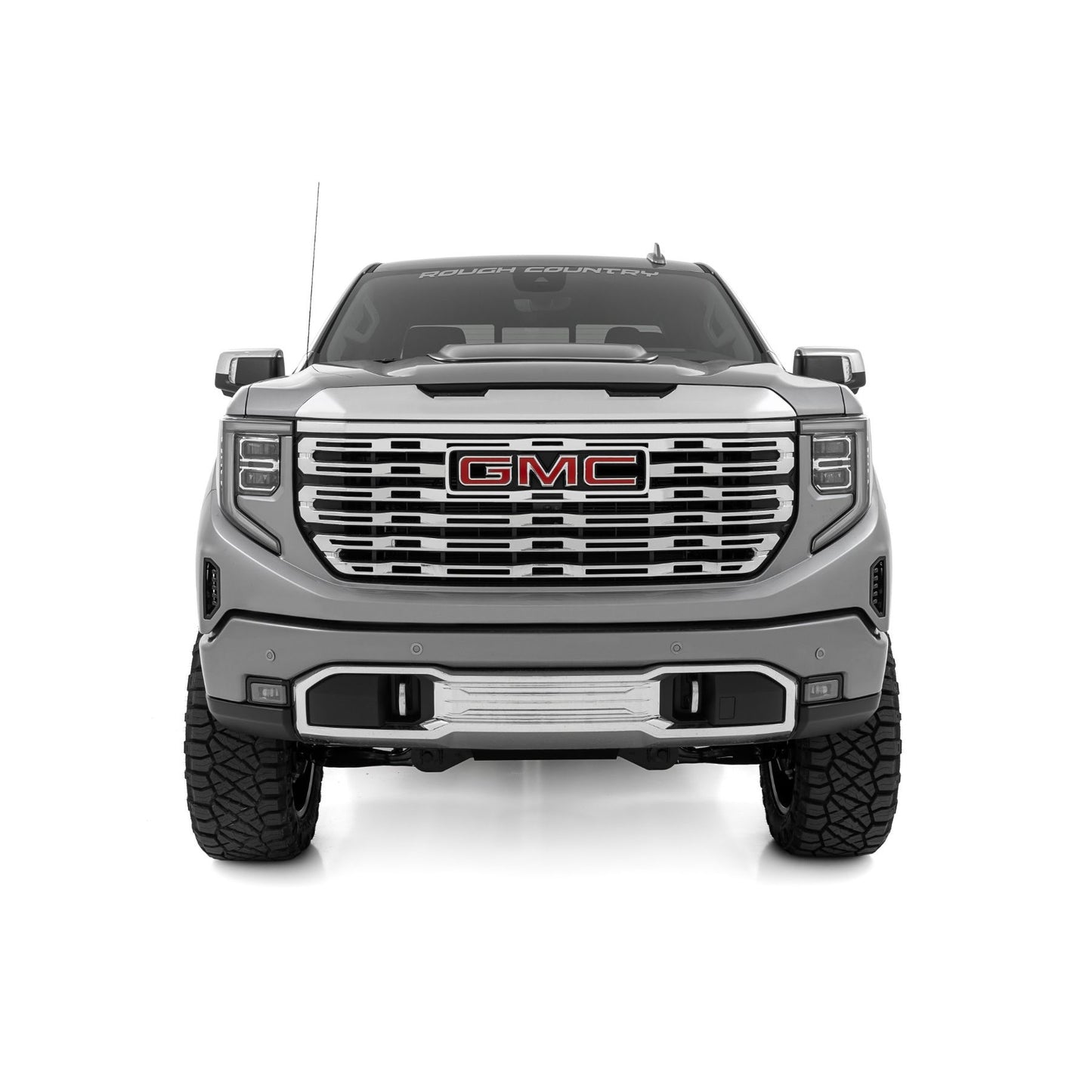 ROUGH COUNTRY Hood Scoop | GCN Fire Red | GMC Sierra 1500 2WD/4WD (2019-2026) | HS40010-GCN