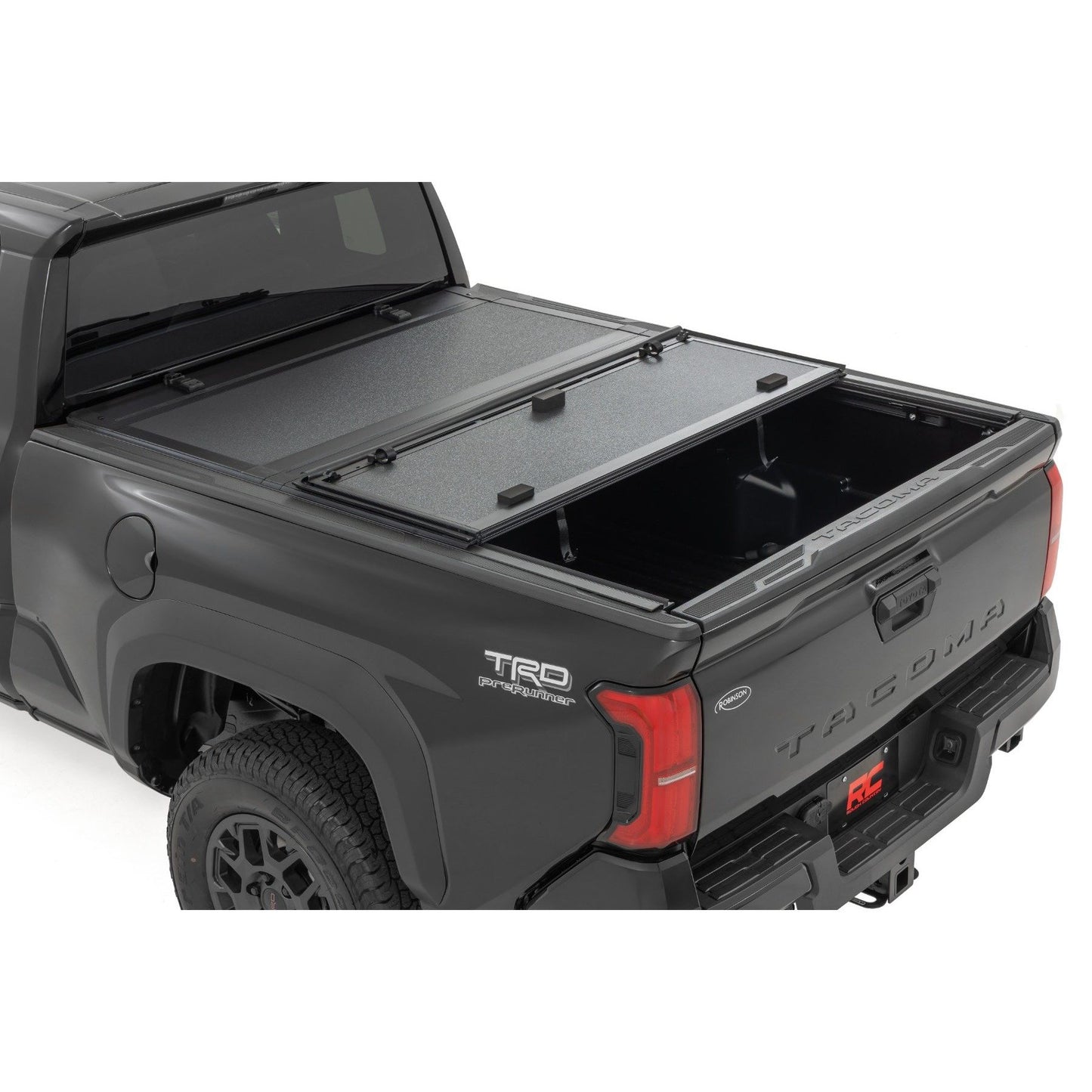 ROUGH COUNTRY Hard Tri-Fold Flip Up Bed Cover | 6' Bed | Toyota Tacoma 2WD/4WD (2024-2025) | 49420650