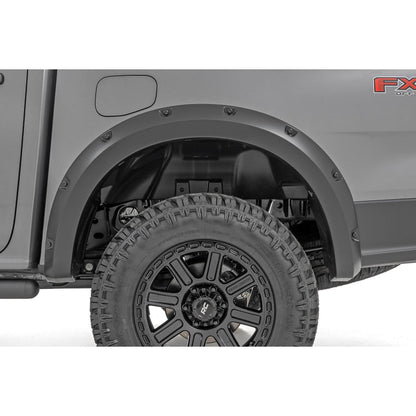 ROUGH COUNTRY Pocket Fender Flares | G1 Absolute Black | Ford Ranger 2WD/4WD (2024-2025) | F-F12401-G1