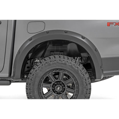 ROUGH COUNTRY | Pocket Fender Flares  VA Desert Sand  Ford Ranger 2WD/4WD (2024-2026) | F-F12401-VA