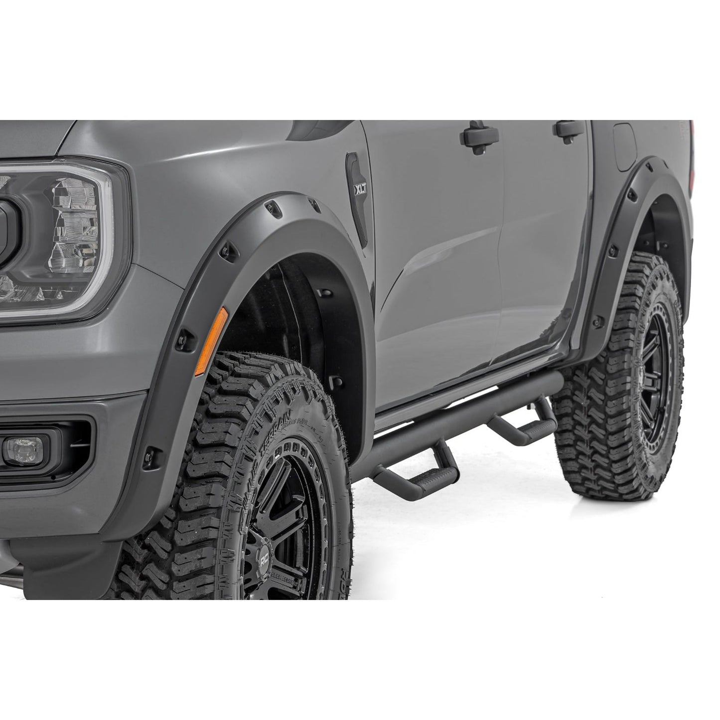 ROUGH COUNTRY | Pocket Fender Flares  E7 Velocity Blue  Ford Ranger 2WD/4WD (2024-2026) | F-F12401-E7