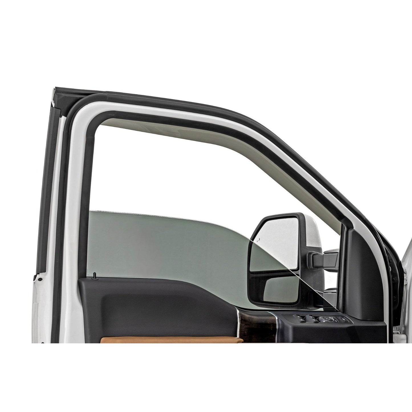 ROUGH COUNTRY Side Window Deflectors | Tape On Rain Guard | Ford F-150 (17-24) F-250 (15-24) | 931524