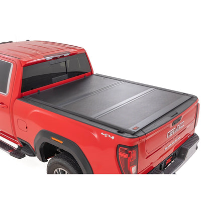 ROUGH COUNTRY Hard Low Profile Bed Cover | 6'9" Bed | Rail Caps | Chevy/GMC 2500HD/3500HD (20-25) | 47120651B