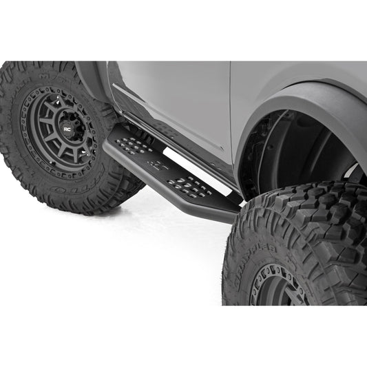 ROUGH COUNTRY OV2 Running Boards | Side Step Bars | 2-Door | Ford Bronco (2 Door) (21-25) | 14004