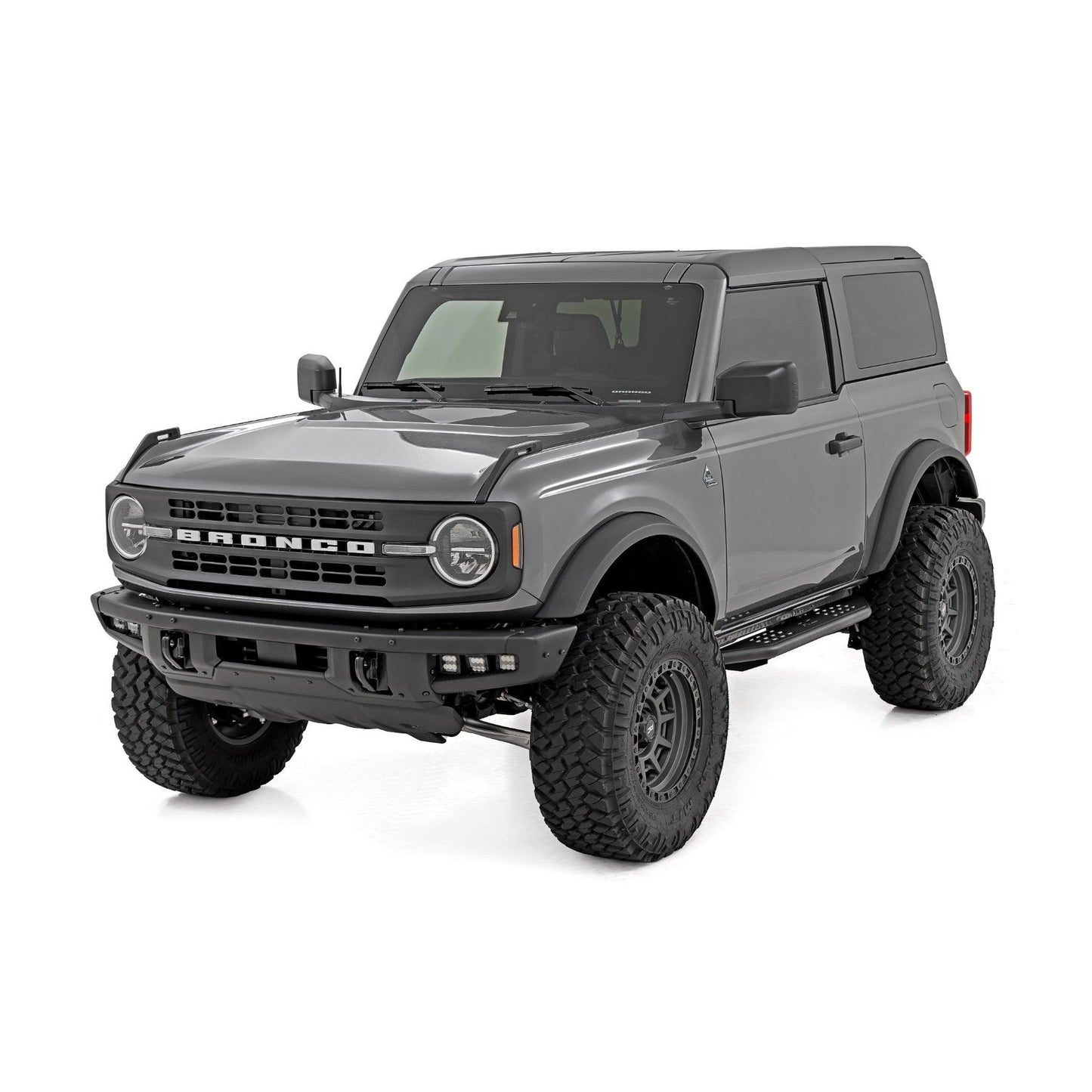 ROUGH COUNTRY OV2 Running Boards | Side Step Bars | 2-Door | Ford Bronco (2 Door) (21-25) | 14004