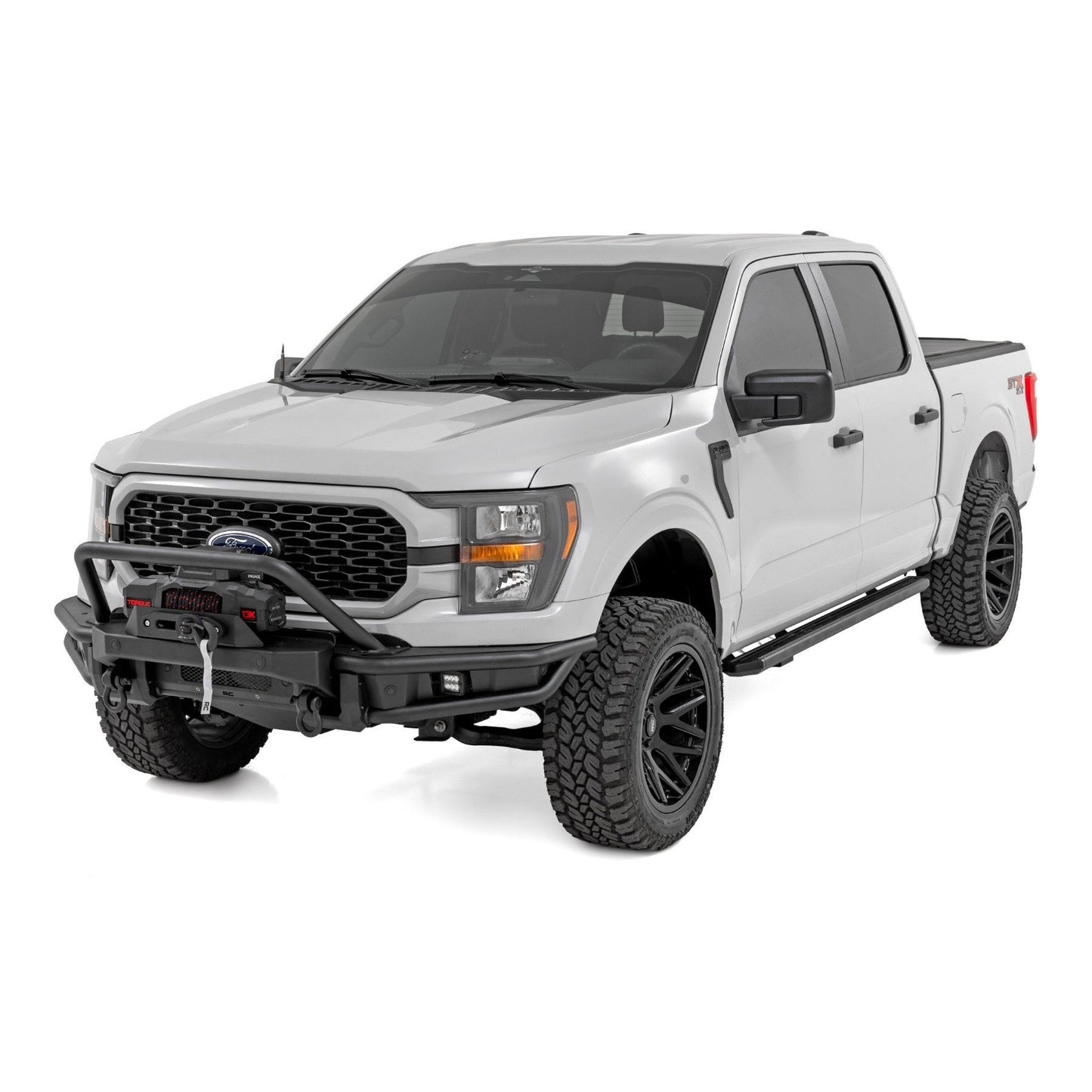 ROUGH COUNTRY Front Bumper | Tubular |Winch Mount | Ford F-150 2WD/4WD (2021-2023) | 51216W