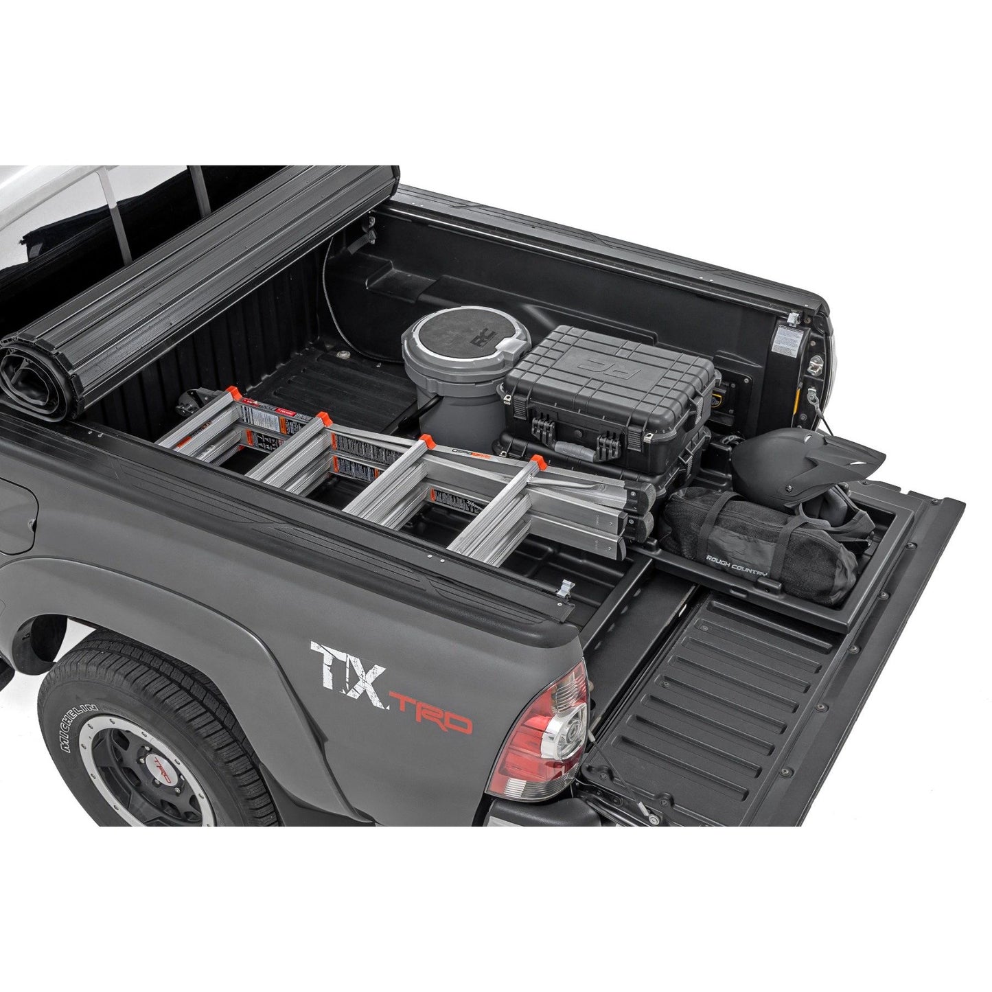 ROUGH COUNTRY Truck Bed Cargo Storage Tray | Mid-Size Bed Storage Tray | Easy Access | 10210