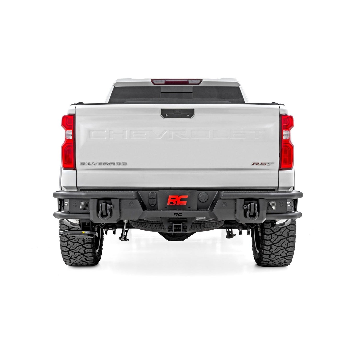 ROUGH COUNTRY Rear Bumper | Tubular | Chevy Silverado 1500 2WD/4WD (2019-2026) | 51219