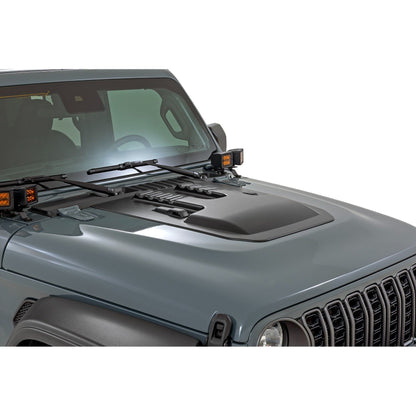 ROUGH COUNTRY Hood Scoop *Select Color* | Jeep Gladiator JT/Wrangler JL 4WD (2018-2026)
