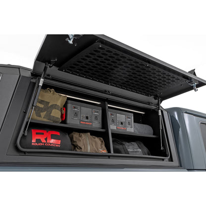 ROUGH COUNTRY | Bed Cap Side Shelf Storage Bin  Passengers Side  Jeep Gladiator JT (20-26) | 734055