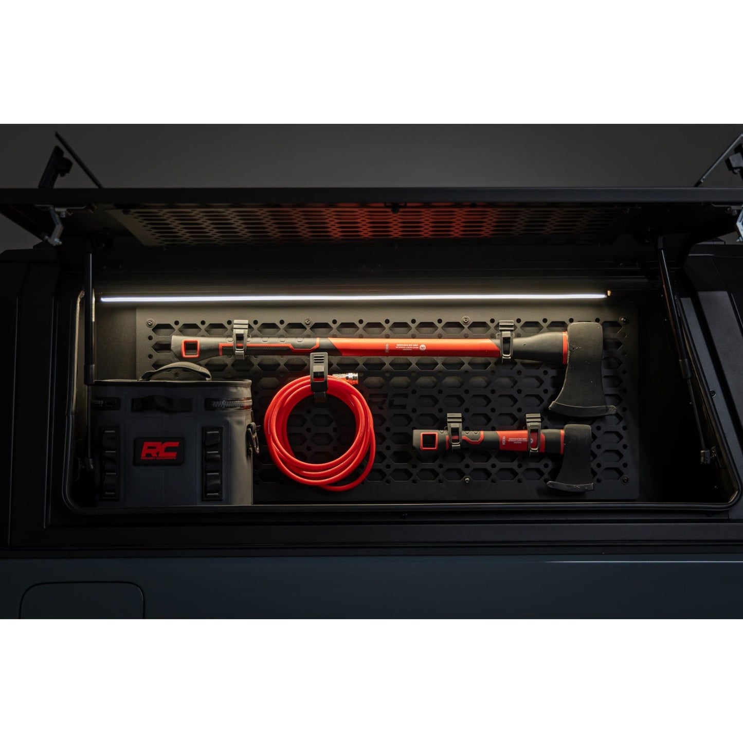 ROUGH COUNTRY | Bed Cap Molle Panel Side Storage Bin  Drivers Side  Jeep Gladiator JT (20-26) | 734054