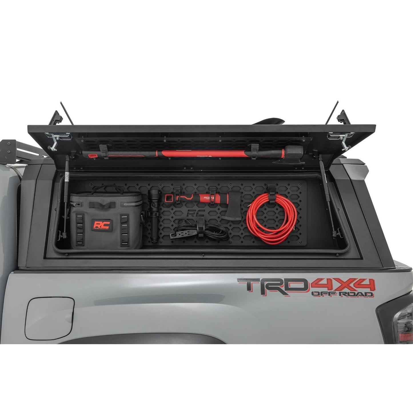 ROUGH COUNTRY | Bed Cap Molle Panel Side Storage Bin  Drivers Side  Toyota Tacoma (16-23) | 734064