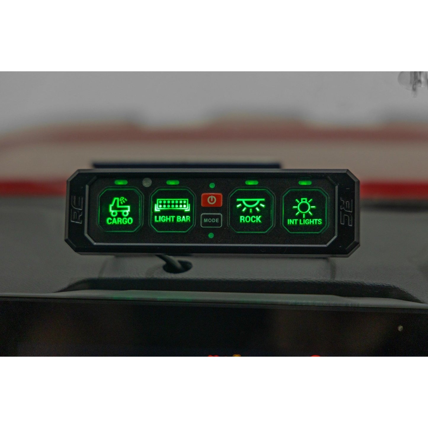 ROUGH COUNTRY 4 Gang Switch Panel | RGB Backlit Buttons | Multifunction Modes | 70965