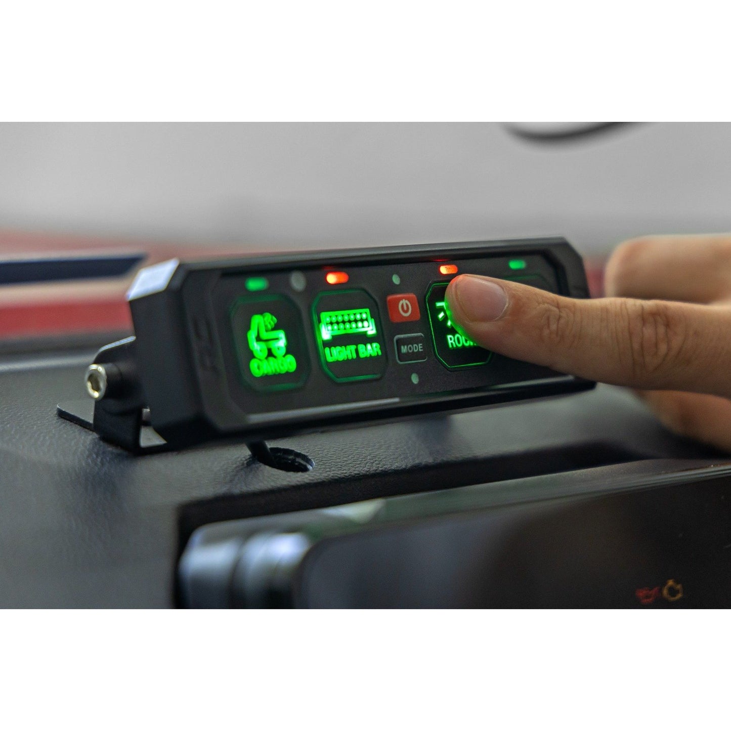 ROUGH COUNTRY 4 Gang Switch Panel | RGB Backlit Buttons | Multifunction Modes | 70965