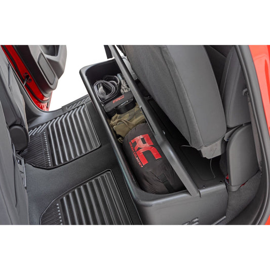 ROUGH COUNTRY | Under Seat Storage with Locking Lid  Double Cab  Chevy/GMC 1500/2500HD/3500HD (19-26) | RC0994