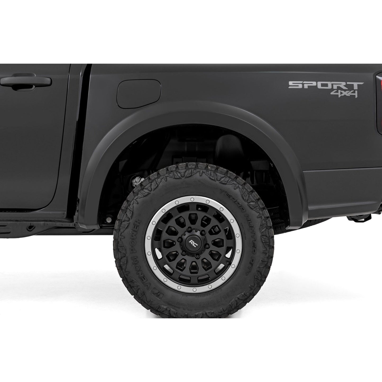 ROUGH COUNTRY Fender Flares | Sport | G1 Absolute Black | Ford Ranger 2WD/4WD (2024-2025) | S-F12401-G1