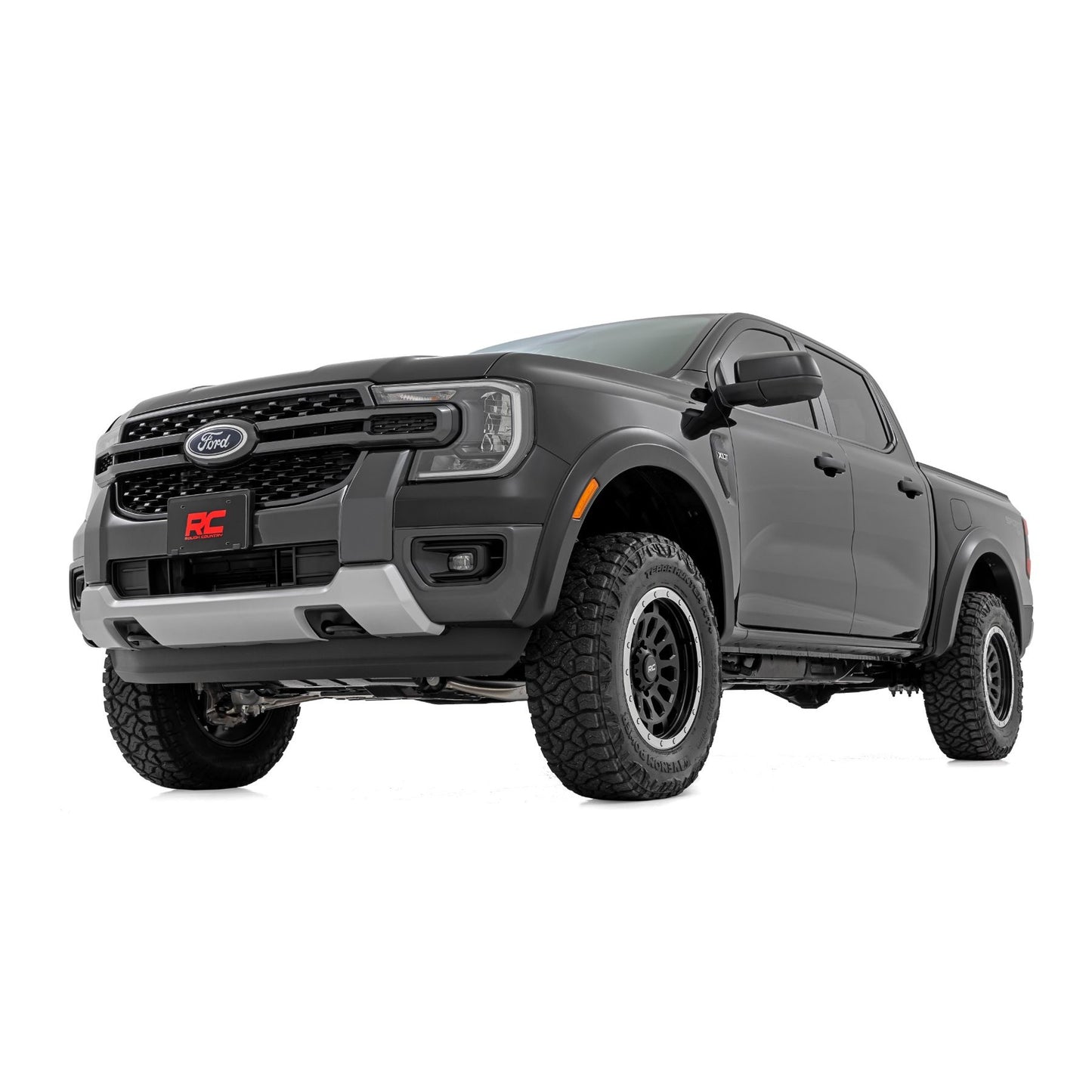 ROUGH COUNTRY Fender Flares | Sport | JS Iconic Siver | Ford Ranger 2WD/4WD (2024-2025) | S-F12401-JS