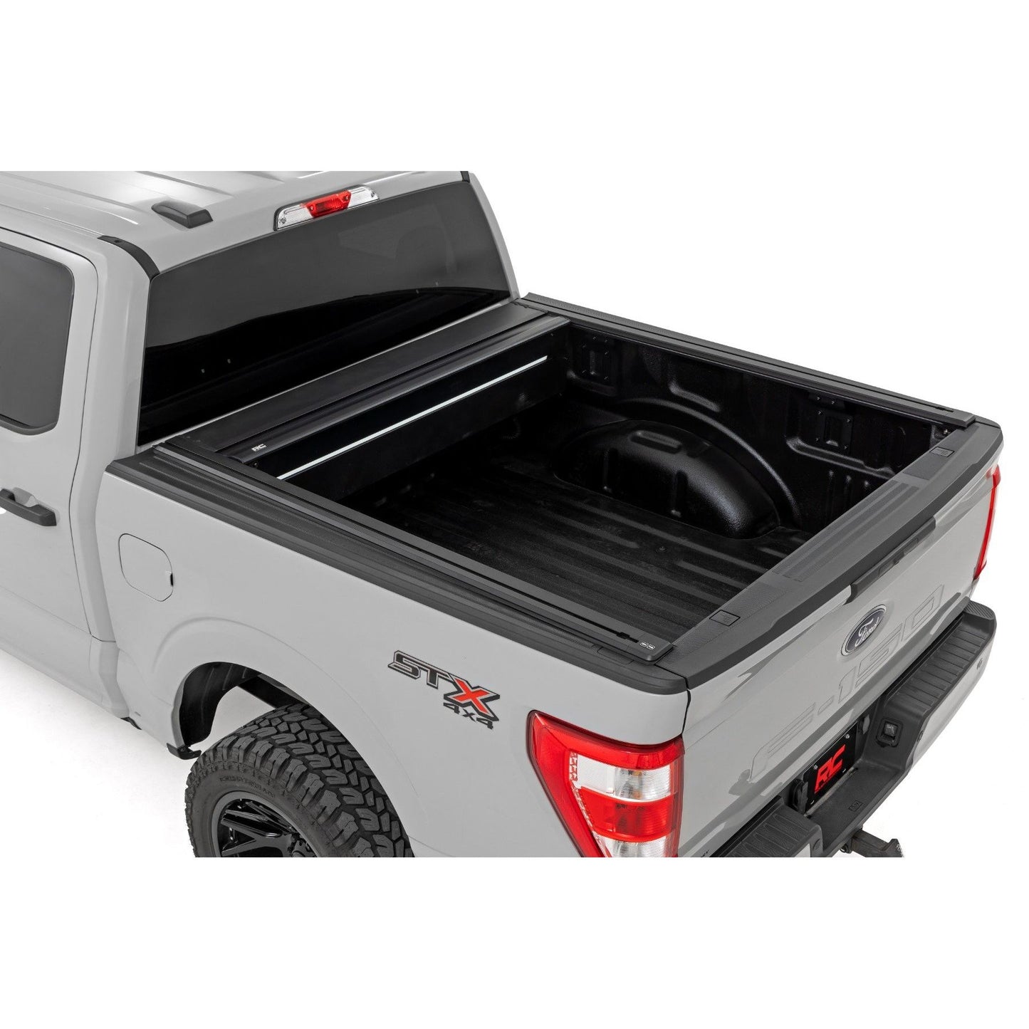 ROUGH COUNTRY Powered Retractable Bed Cover | 5'7" Bed | Ford F-150 2WD/4WD (2015-2025) | 51509550