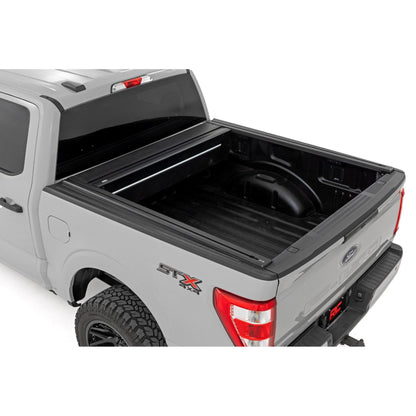 ROUGH COUNTRY Powered Retractable Bed Cover | 5'7" Bed | Ford F-150 2WD/4WD (2015-2025) | 51509550