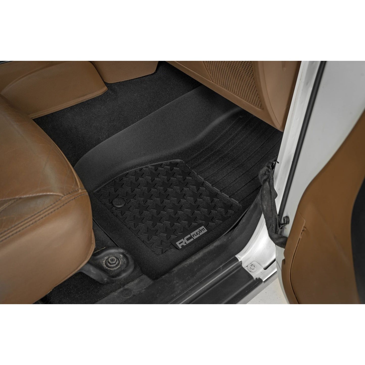 ROUGH COUNTRY | Floor Mats  FR  2 Door  Jeep Wrangler JK 4WD (2014-2018) | FF-6141_A